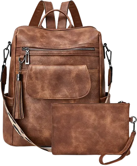 OPAGE Leather Backpack Purse for Women || Backpackbin.com