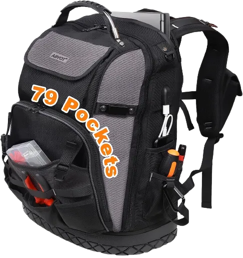 79 Pockets Tool Backpack for Men || Backpackbin.com