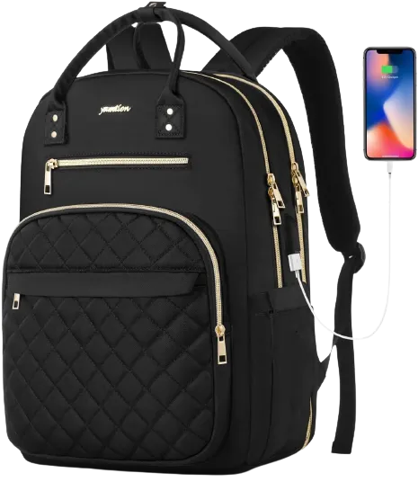 4. YAMTION Black Backpack for Women and Teen Girls