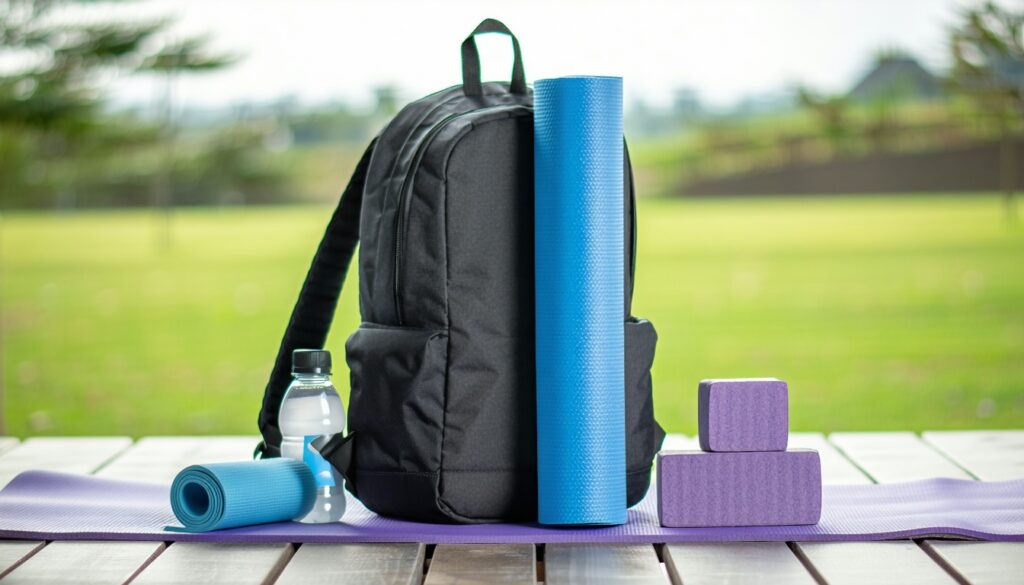 how to convert a regular backpack into a yoga mat holder || Backpackbin.com
