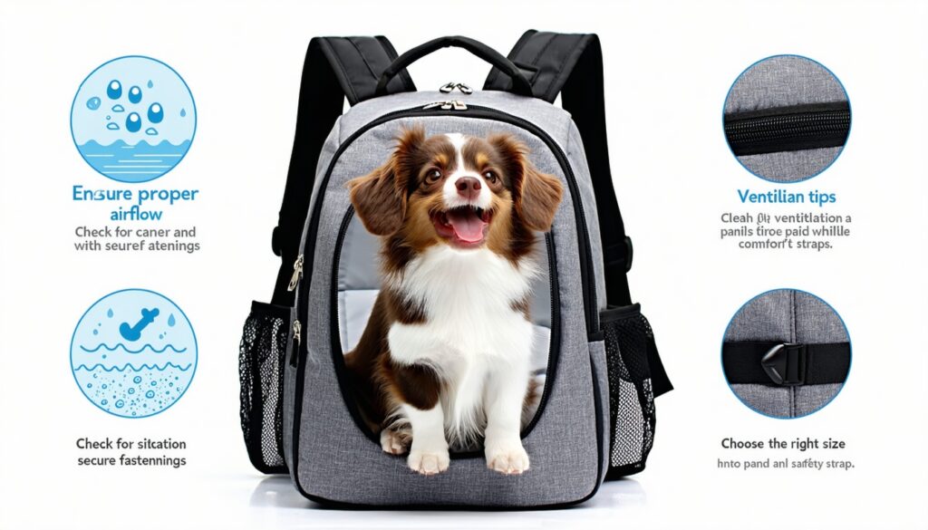 tips for ventilation and safety in pet carrier backpacks || Backpackbin.com