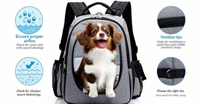 tips for ventilation and safety in pet carrier backpacks || Backpackbin.com