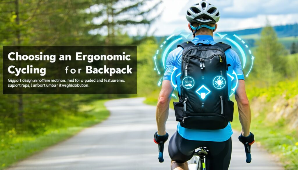 how to choose an ergonomic cycling backpack for comfort and posture || Backpackbin.com