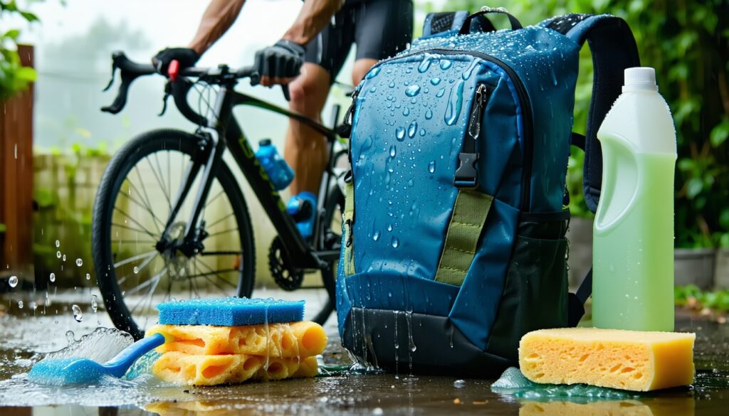 how to clean a cycling backpack after rainy rides || Backpackbin.com