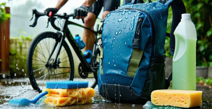 how to clean a cycling backpack after rainy rides || Backpackbin.com