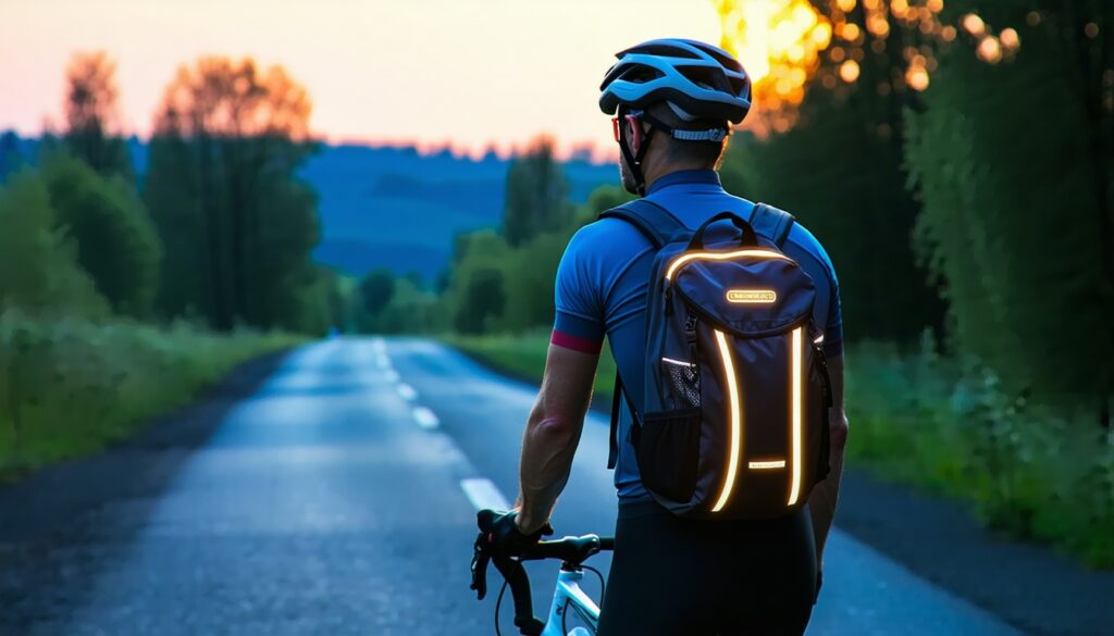 reflective features that improve cycling visibility || Backpackbin.com
