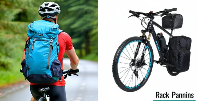 cycling backpack vs rack pannier: pros & cons || Backpackbin.com