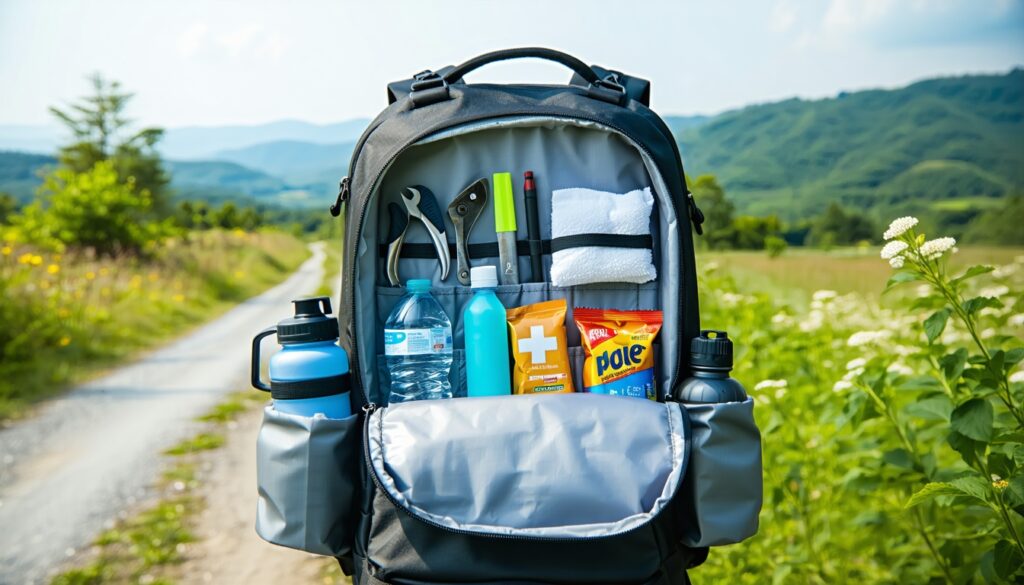 how to pack tools snacks and gear in a bike backpack || Backpackbin.com