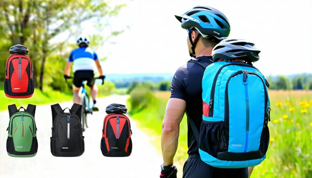cycling backpacks with helmet holders: are they worth it? || Backpackbin.com