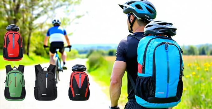 cycling backpacks with helmet holders: are they worth it? || Backpackbin.com
