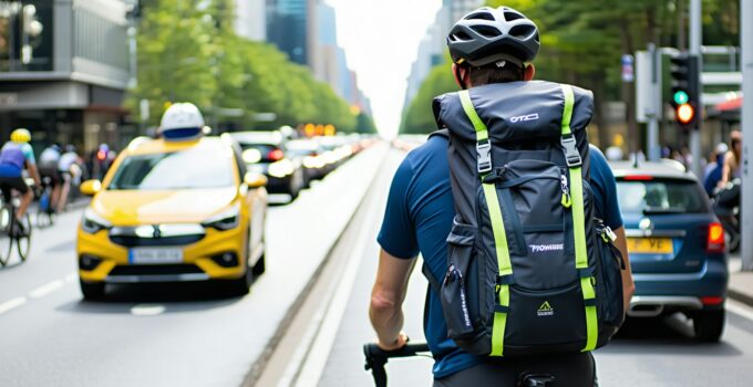 how to secure your cycling backpack while riding in traffic
