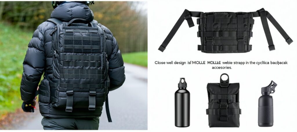 how to use molle straps on tactical cycling backpacks || Backpackbin.com