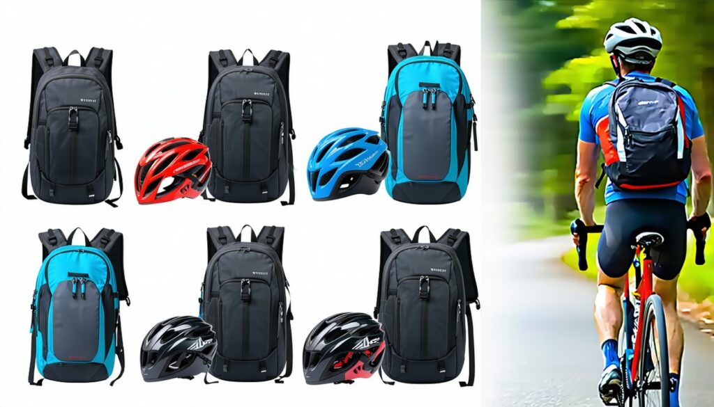 top cycling backpacks with helmet storage hooks or nets || Backpackbin.com