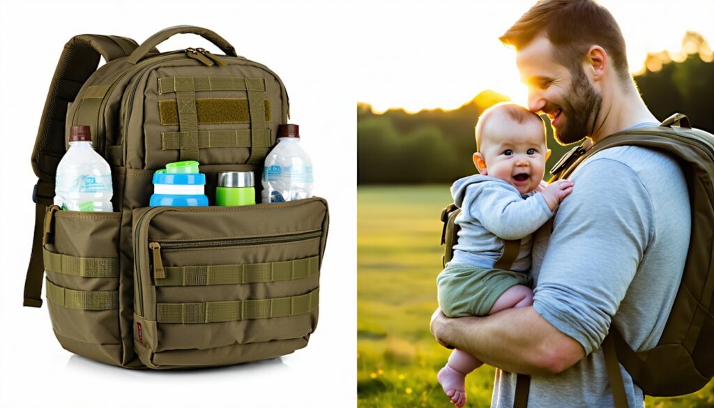 why tactical/military-style diaper backpacks appeal to dads || Backpackbin.com