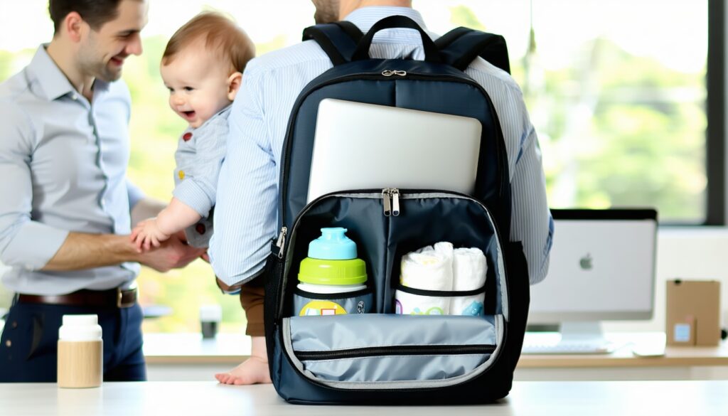 benefits of including a laptop sleeve in a dad diaper backpack || Backpackbin.com