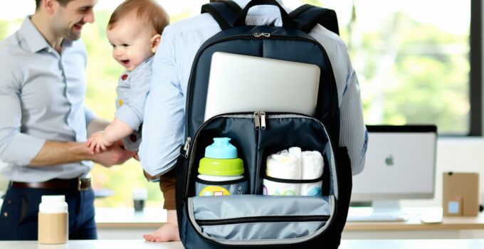 benefits of including a laptop sleeve in a dad diaper backpack || Backpackbin.com