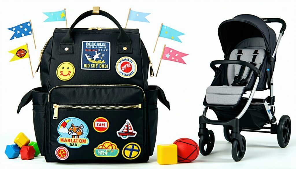 personalizing your diaper backpack for dad style (patches flags etc.) || Backpackbin.com