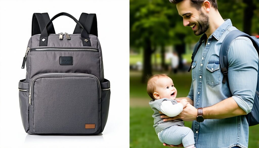 choosing a diaper backpack that looks like a regular backpack || Backpackbin.com