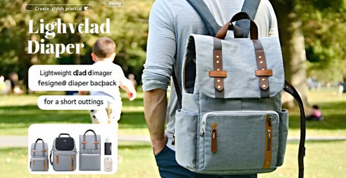 lightweight dad diaper backpacks for short outings || Backpackbin.com