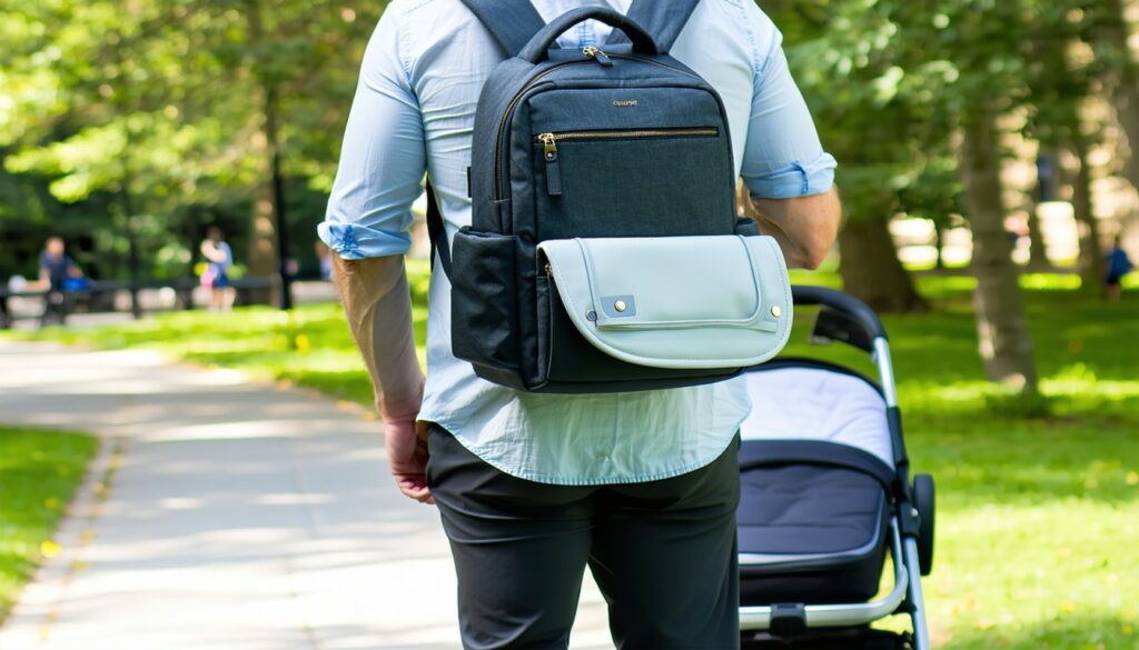 how to carry diaper backpack alongside other gear easily || Backpackbin.com