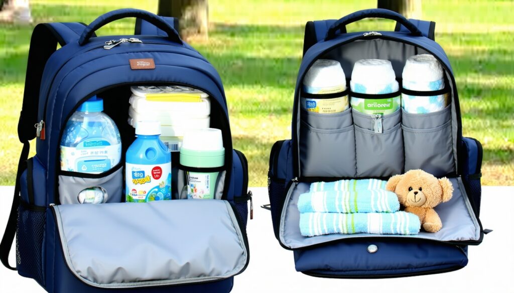 how to pack a diaper backpack efficiently for a full day out || Backpackbin.com
