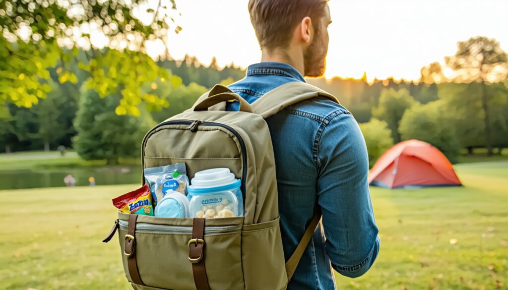 using a dad diaper backpack as a weekend travel bag || Backpackbin.com