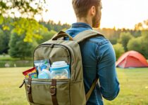 using a dad diaper backpack as a weekend travel bag || Backpackbin.com