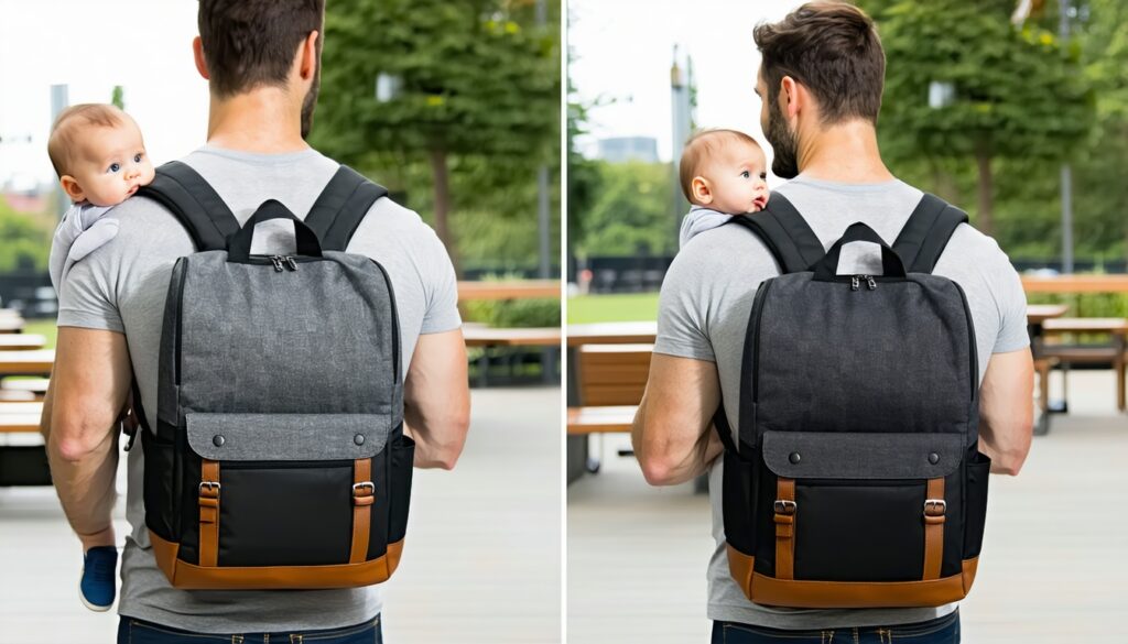 how to balance style and practicality in a diaper backpack for dads || Backpackbin.com