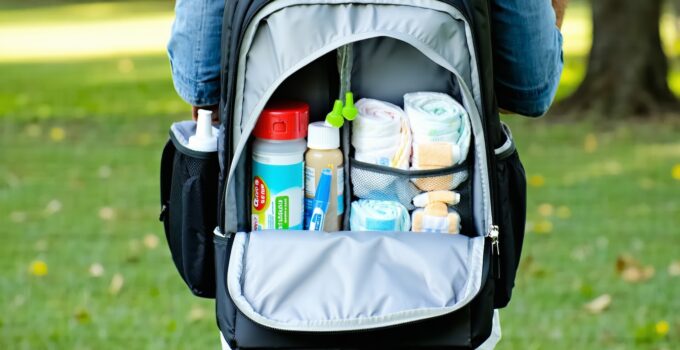 how to add emergency medical supplies to a diaper backpack || Backpackbin.com