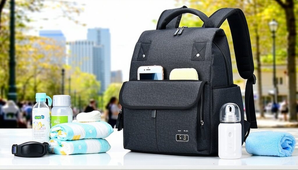 diaper backpacks with built-in usb ports for busy dads || Backpackbin.com