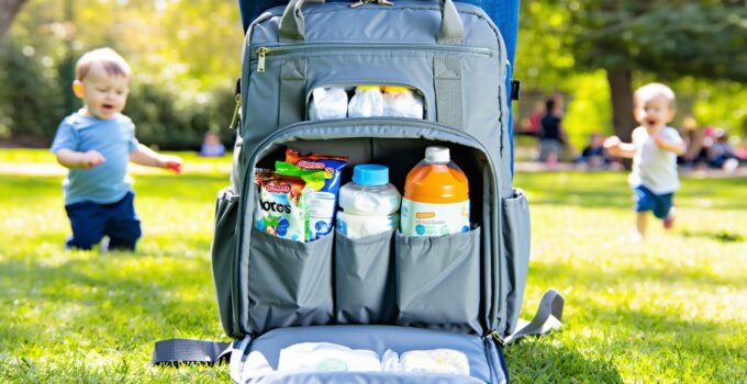 high-capacity dad diaper backpacks that can fit two kids’ gear || Backpackbin.com