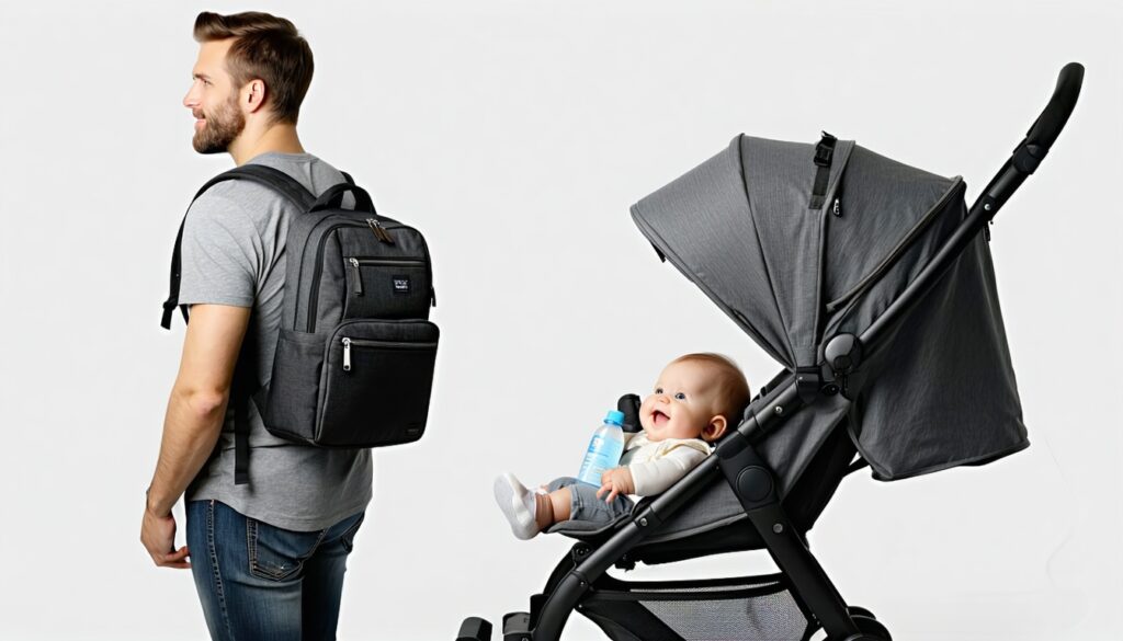 dad diaper backpacks with stroller strap attachments included || Backpackbin.com