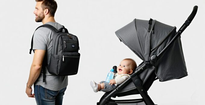 dad diaper backpacks with stroller strap attachments included || Backpackbin.com