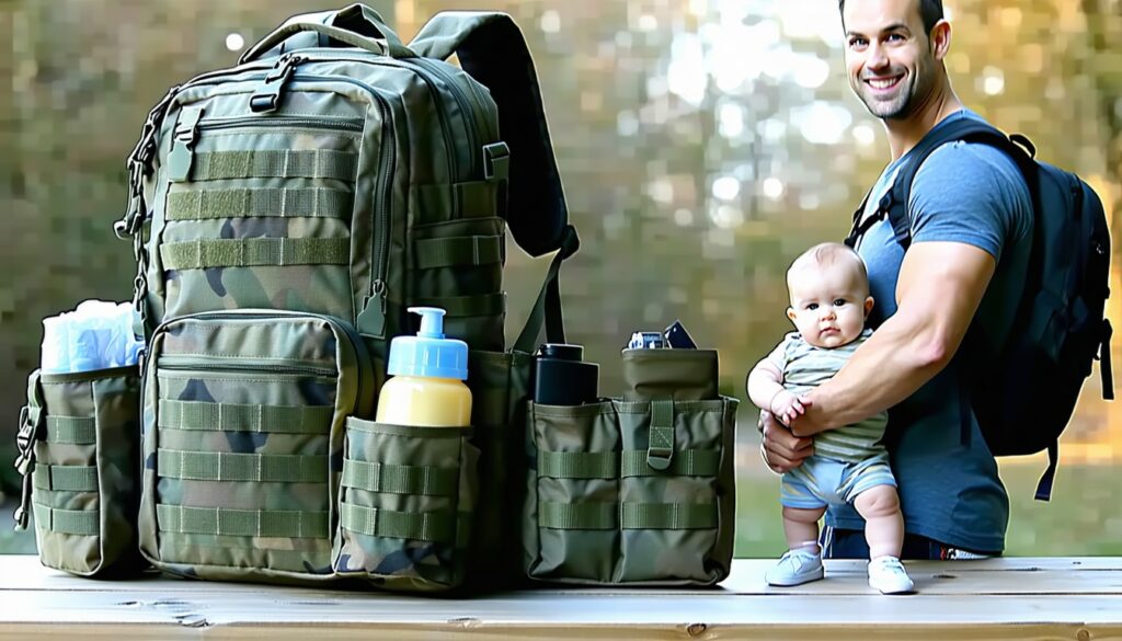 best tactical backpack diaper bags with molle webbing || Backpackbin.com