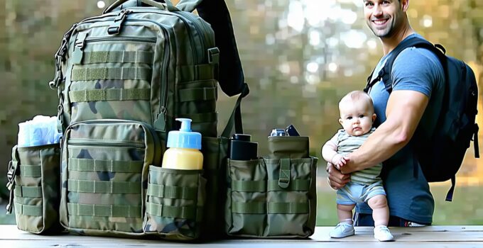 best tactical backpack diaper bags with molle webbing || Backpackbin.com